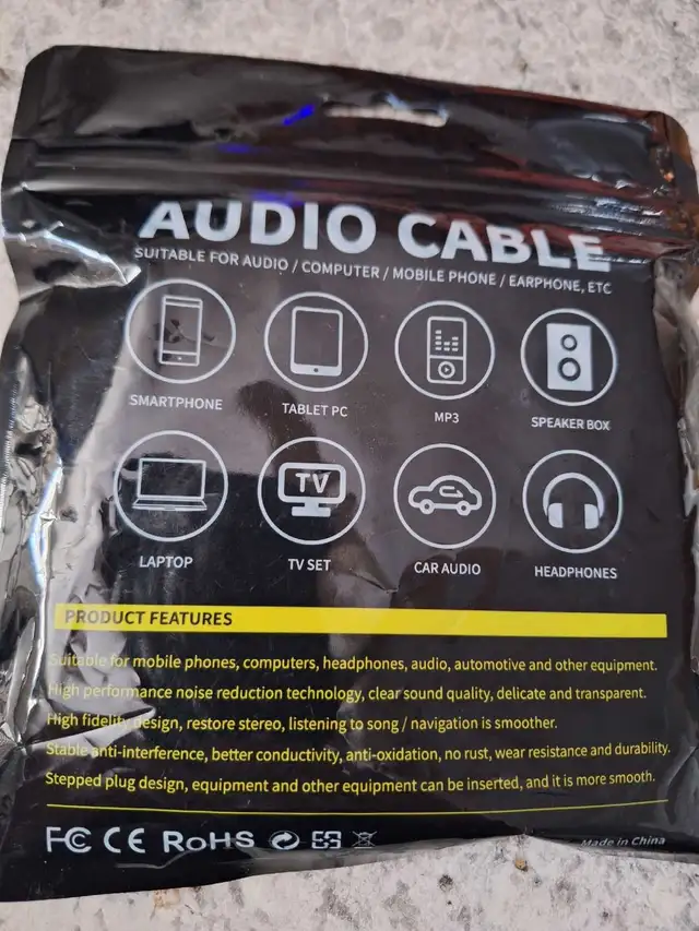 Usb C to 1/4 "  Audio Cable in Cables & Connectors in Cambridge - Image 3