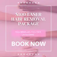 $100 laser hair removal full body package!