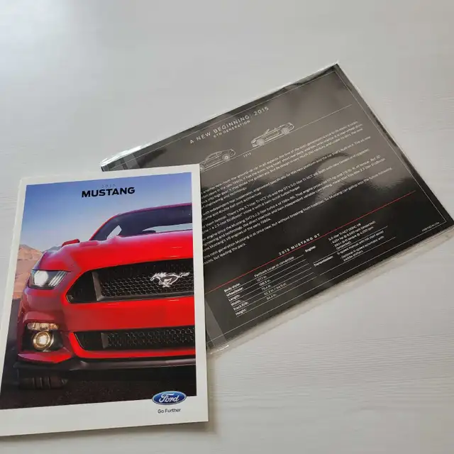 Mustang 2015. Limited Dealer  11"x 8.5" display cards+ broc in Other in Red Deer - Image 5