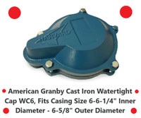 (NEW) American Granby WC6 Cast Iron Watertight Well Cap 6"