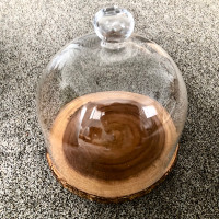 Live Edge Dessert Cloche Plate