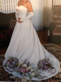 Ivory Satin, 2 pc-Wedding Dress