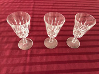 Three "Shannon" Wine / Water Glasses by Royal Crystal Rock