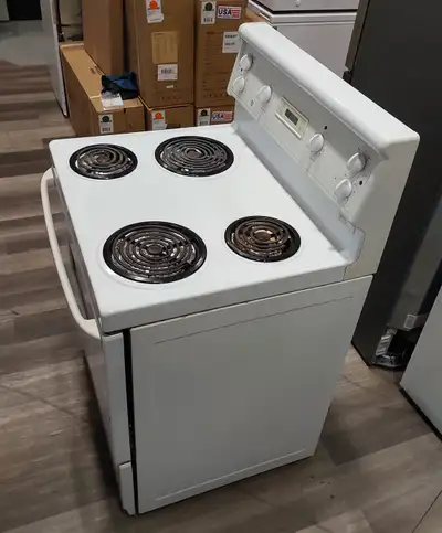 GE 30" White Electric Coil Stove, View more