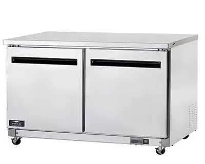 You are viewing a brand new Open Box 2 Door Solid SS Undercounter Refrigerator Cooler. This pricing...