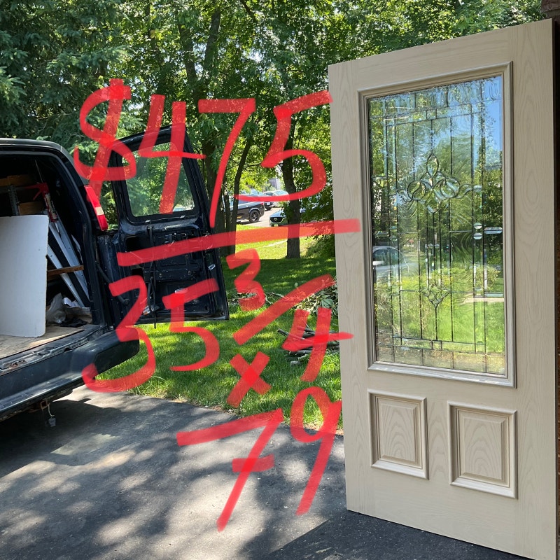 Exterior fibreglass doors new. Less than 1/2 price retail. Windows