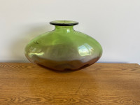 Vintage Emerald Green Glass Vase