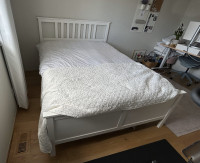 IKEA HEMNES Bed frame, Queen, White Stain