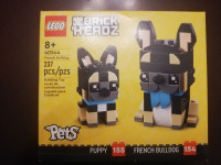 Brand New BNIB Lego Brick Headsz French Bulldog Buiding Toy Kit