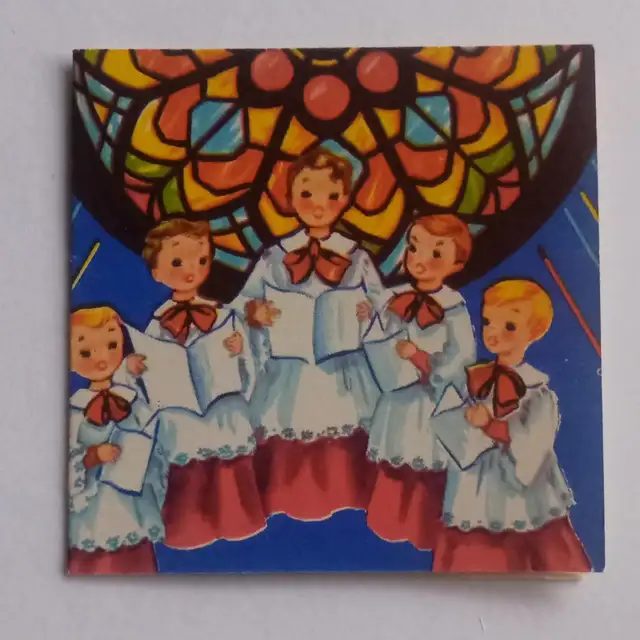 Vintage Christmas Choir Stained Glass Gift Card in Arts & Collectibles in Owen Sound - Image 4