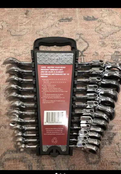 Metric Ratcheting Flex Head Wrench Set (8-19mm), View more
