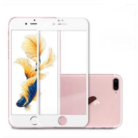 White Full Cover Tempered Glass Screen Protector iPhone 6+