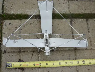 Vintage custom made steel sculpture aviation art. The Bleriot XI, an early French plane, first flown...