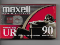 $2 each New Maxell UR 90 Minute Blank Audio Cassette Tape