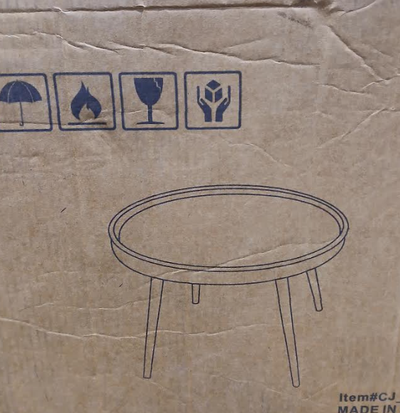 Plastic Round Coffee Side Table White 7971, View more