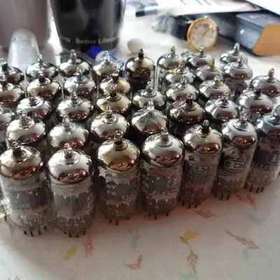VINTAGE 12AU7 + 12AX7 +  12AT7 TUBES, View more