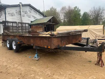 This home-made trailer features 3500 lbs axles, perfect for hauling your heavier loads with confiden...
