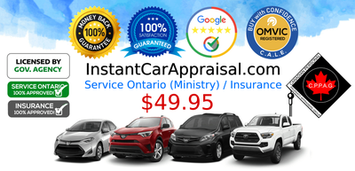 InstantCarAppraisal.com $49 | Service Ontario (MTO) / Insurance, View more
