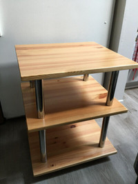 3-tier wood end table