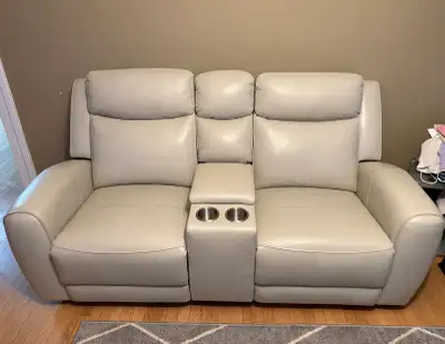 White leather couch , View more