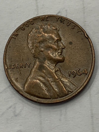 1964 Lincoln Memorial Penny Uncertified US Coin 1 Cent US E Plur