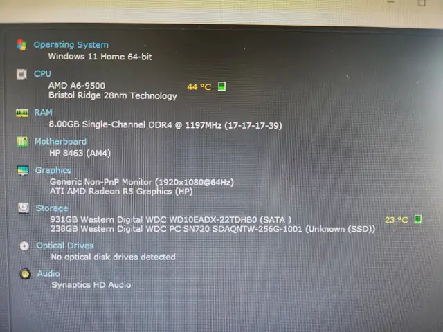 Desktop HP EliteDesk G4 | AMD Core | 8Gb RAM | 256Gb SSD + 1Tb in Desktop Computers in Laval / North Shore - Image 3