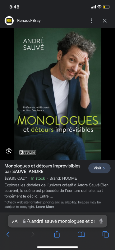André Sauvé Monologues et détours imprévisibles, View more