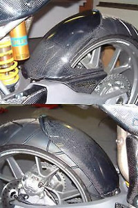 Ducati 999 749 carbon fiber fender hugger exhaust heat shield DP