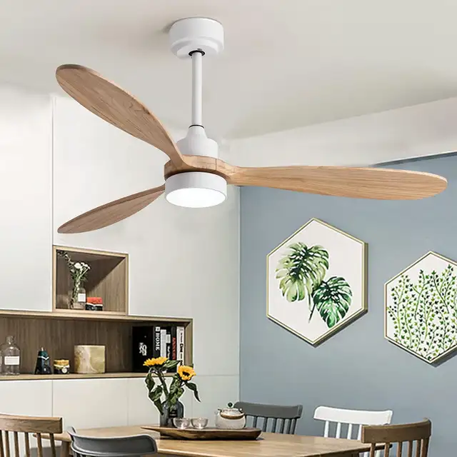 Wood Ceiling Fan with Light, 52" GESUM Fan, 6 Speeds, Remote Con in Indoor Lighting & Fans in Mississauga / Peel Region - Image 7