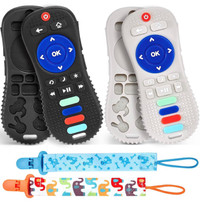 new  2 Pcs Baby Teething Toys for Babies - Remote Control Infant
