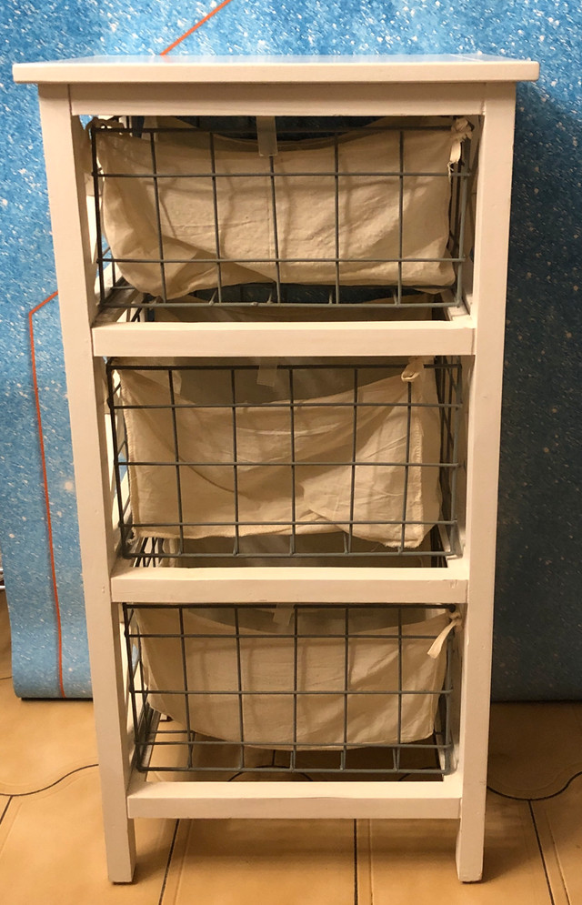 HomeSense 3 drawer Storage Cabinet w/Wire basket in Storage & Organization in Mississauga / Peel Region - Image 4