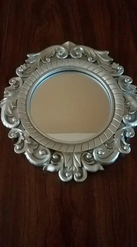 Wrought iron wicker shelf & Silver Square Mirror in Multi-item in Oshawa / Durham Region - Image 6