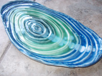 Stoneware Platter Titled LOW TIDE by NB Artist Karen Knight