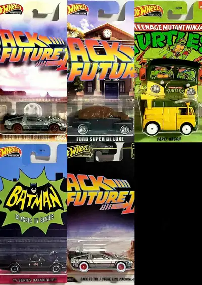Hot Wheels Premium Retro Entertainment cars, View more
