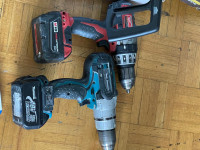 Assortment of power tools and contractor supplies 
