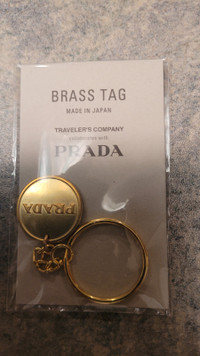 Prada Brass Tag - key chain