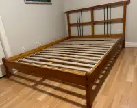 Great double sz bed frame with slats dropoff$