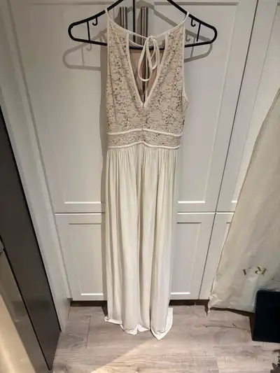 Stunning, classy, timeless. Cream  Sequin Lace Maxi Dress, View more