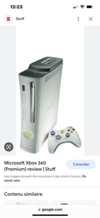 Xbox360 avec 2 manette noir sans fils 