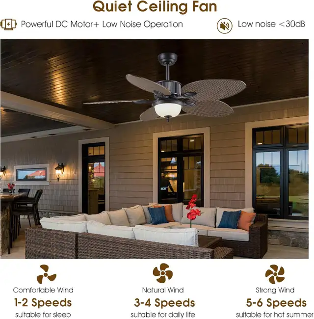 NEW 50 Inch Ceiling Fan with Light Remote/APP Control 6 Speed in Indoor Lighting & Fans in Mississauga / Peel Region - Image 7