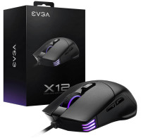 EVGA X12 Gaming Mouse, 8k, Wired, Black, Customizable