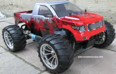 RC Monster Truck 1/10 Scale HSP Radio Control Nitro 4WD 2.4G This 4X4 Radio Control MONSTER RC truck...
