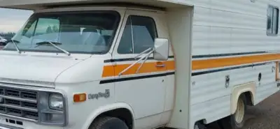 Selling a 1979 chev class c motorhome with gas engine. Runs and drives. Clean interior. Hail damage...