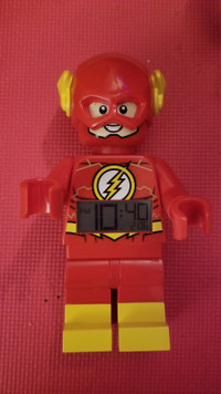 Lego The Flash DC Minifigure Alarm Clock with Light Rare