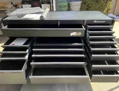 Large Snap-On Tool box bought brand new and few years ago and never used. Stored indoors. Has all th...