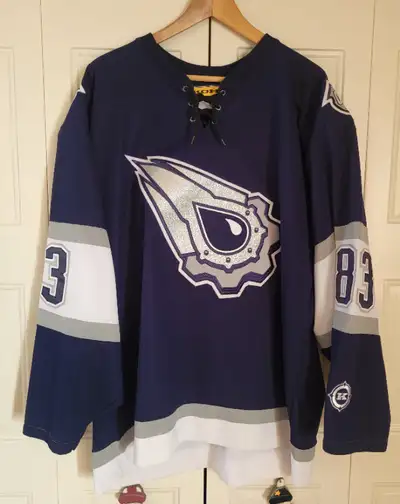 Original Ales Hemsky Edmonton Oilers 3rd / Mcfarlane Koho jersey. Rare XL. Heat pressed patch. Stitc...