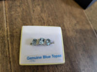 Brand New Sterling Silver Natural Topaz Ring For Sale