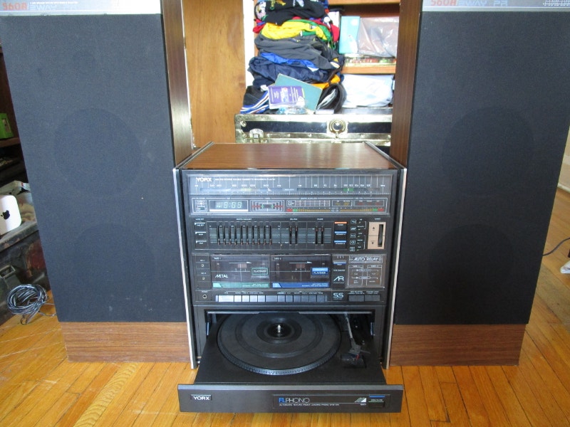 YORX Stereo Receiver Front Loading Record Table w/Speakers Stereo Systems & Home Theatre