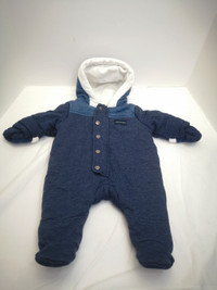 baby boy 0/3 months blue quilted bunting suit