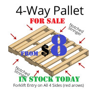 HIGH END storage warehouse HAS CLEAN dry PALLETS in stock TODAY